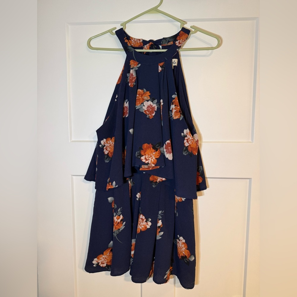 Floral Navy Boutique Romper